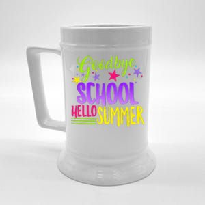 Happy Last Day Of School Teacher Hello Summer Student Gift Beer Stein