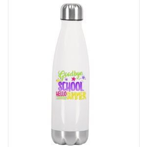 Happy Last Day Of School Teacher Hello Summer Student Gift Stainless Steel Insulated Water Bottle