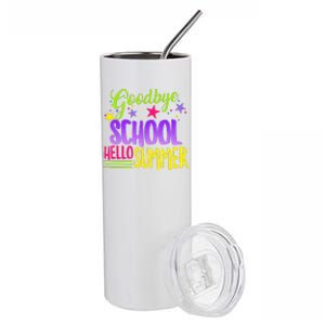 Happy Last Day Of School Teacher Hello Summer Student Gift Stainless Steel Tumbler