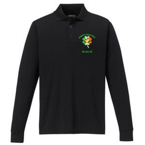 Hoppy Leap Day February 29 Frog St Patricks Day Performance Long Sleeve Polo