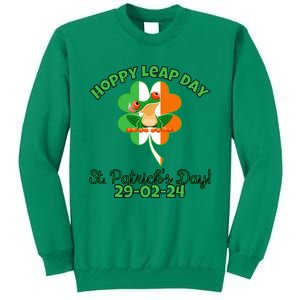 Hoppy Leap Day February 29 Frog St Patricks Day Sweatshirt