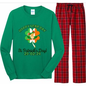 Hoppy Leap Day February 29 Frog St Patricks Day Long Sleeve Pajama Set