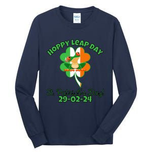 Hoppy Leap Day February 29 Frog St Patricks Day Tall Long Sleeve T-Shirt