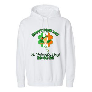 Hoppy Leap Day February 29 Frog St Patricks Day Garment-Dyed Fleece Hoodie