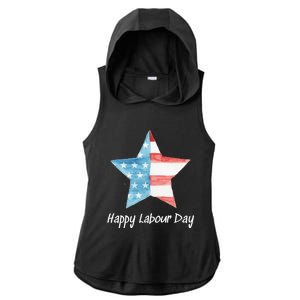 Happy Labor Day Federal Holiday Tee Love America Funny Gift Ladies PosiCharge Tri-Blend Wicking Draft Hoodie Tank