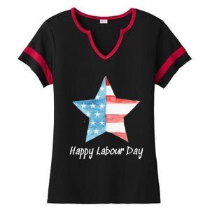 Happy Labor Day Federal Holiday Tee Love America Funny Gift Ladies Halftime Notch Neck Tee