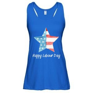 Happy Labor Day Federal Holiday Tee Love America Funny Gift Ladies Essential Flowy Tank