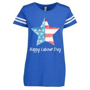 Happy Labor Day Federal Holiday Tee Love America Funny Gift Enza Ladies Jersey Football T-Shirt