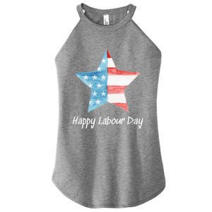 Happy Labor Day Federal Holiday Tee Love America Funny Gift Women's Perfect Tri Rocker Tank