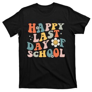 Happy Last Day Of School Graduation Groovy Teacher Student T-Shirt