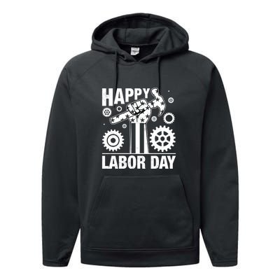 Happy Labor Day Gift Performance Fleece Hoodie