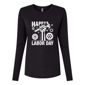 Happy Labor Day Gift Womens Cotton Relaxed Long Sleeve T-Shirt