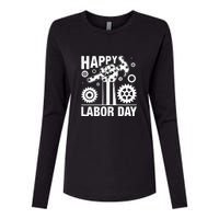 Happy Labor Day Gift Womens Cotton Relaxed Long Sleeve T-Shirt