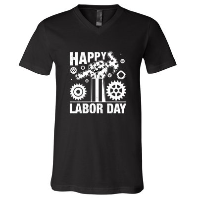 Happy Labor Day Gift V-Neck T-Shirt