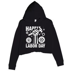 Happy Labor Day Gift Crop Fleece Hoodie