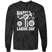 Happy Labor Day Gift Tie-Dye Long Sleeve Shirt