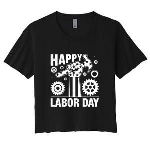 Happy Labor Day Gift Women's Crop Top Tee