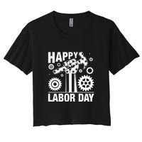 Happy Labor Day Gift Women's Crop Top Tee