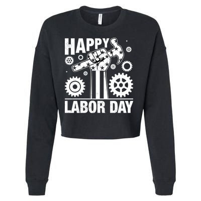 Happy Labor Day Gift Cropped Pullover Crew