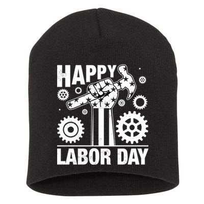 Happy Labor Day Gift Short Acrylic Beanie