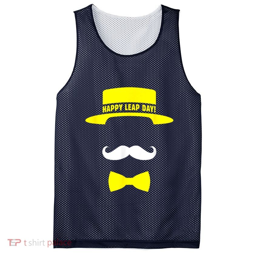 Happy Leap Day Mesh Reversible Basketball Jersey Tank