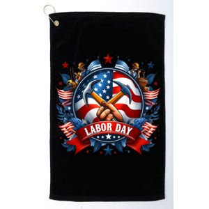 Happy Labor Day Patriot Happy Labor Day Platinum Collection Golf Towel