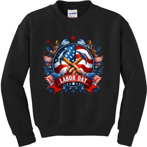 Happy Labor Day Patriot Happy Labor Day Kids Sweatshirt