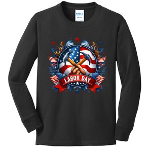 Happy Labor Day Patriot Happy Labor Day Kids Long Sleeve Shirt