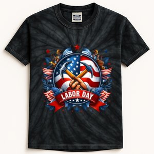 Happy Labor Day Patriot Happy Labor Day Kids Tie-Dye T-Shirt