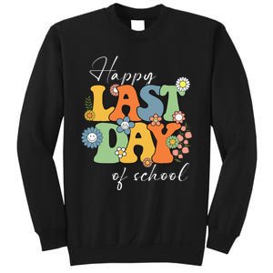 Happy Last Day Of School Graduation Groovy Teacher Student Sweatshirt