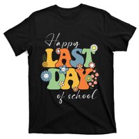 Happy Last Day Of School Graduation Groovy Teacher Student T-Shirt