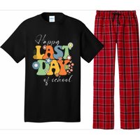 Happy Last Day Of School Graduation Groovy Teacher Student Pajama Set