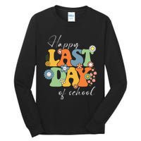 Happy Last Day Of School Graduation Groovy Teacher Student Tall Long Sleeve T-Shirt