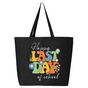 Happy Last Day Of School Graduation Groovy Teacher Student 25L Jumbo Tote