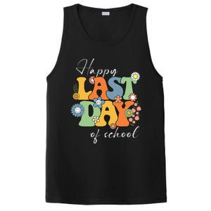 Happy Last Day Of School Graduation Groovy Teacher Student PosiCharge Competitor Tank