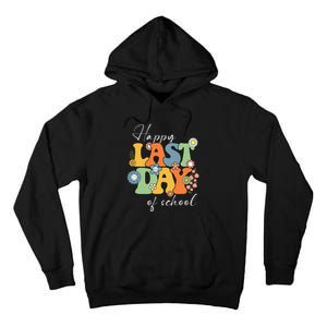 Happy Last Day Of School Graduation Groovy Teacher Student Tall Hoodie