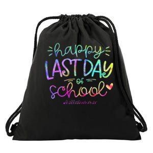 Happy Last Day Of School Hello Summer Students And Teachers Drawstring Bag