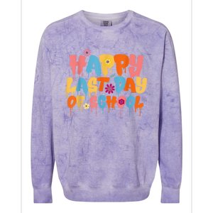 Happy Last Day Of School Teacher Student Graduation Colorblast Crewneck Sweatshirt