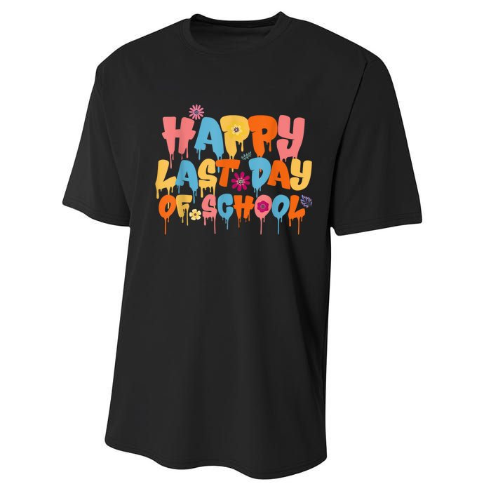 Happy Last Day Of School Teacher Student Graduation Performance Sprint T-Shirt