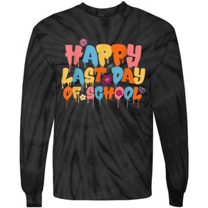 Happy Last Day Of School Teacher Student Graduation Tie-Dye Long Sleeve Shirt