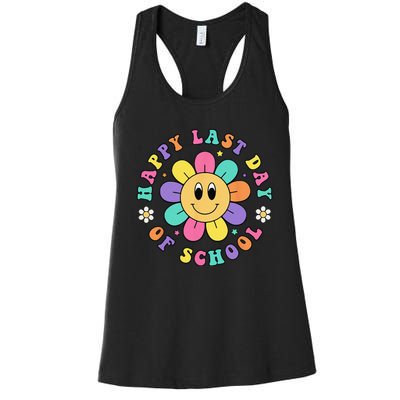 Happy Last Day Of School Hello Summer Teacher Student Women's Racerback Tank