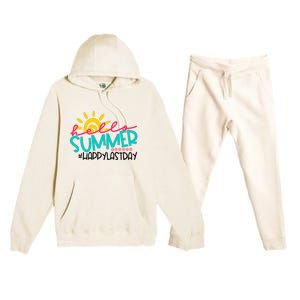 Happy Last Day Of School Teacher Student Graduation Premium Hooded Sweatsuit Set