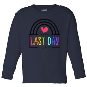 Happy Last Day Of School Teacher Student GraduationCute Love Toddler Long Sleeve Shirt