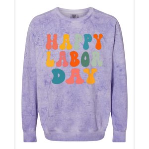 Happy Labor Day Rainbow Labor Day Colorblast Crewneck Sweatshirt