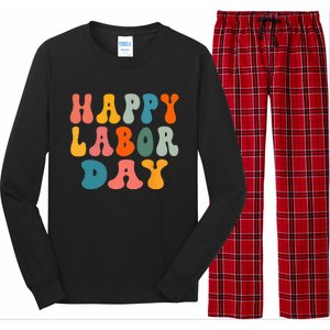 Happy Labor Day Rainbow Labor Day Long Sleeve Pajama Set