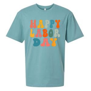 Happy Labor Day Rainbow Labor Day Sueded Cloud Jersey T-Shirt