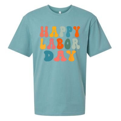 Happy Labor Day Rainbow Labor Day Sueded Cloud Jersey T-Shirt