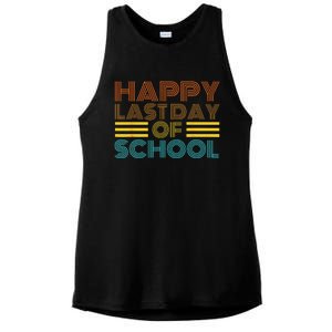 Happy Last Day Of School Teacher Student GraduationSchool Ladies PosiCharge Tri-Blend Wicking Tank