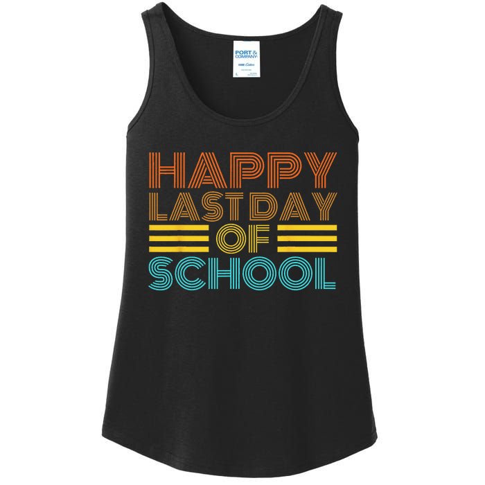 Happy Last Day Of School Teacher Student GraduationSchool Ladies Essential Tank