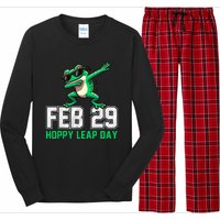 Hoppy Leap Day Frog Funny Leap Year Leapling Humor Pun Long Sleeve Pajama Set